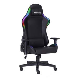 Playmax Elite Gaming Chair with RGB and Magnetic Pillows (Black)
