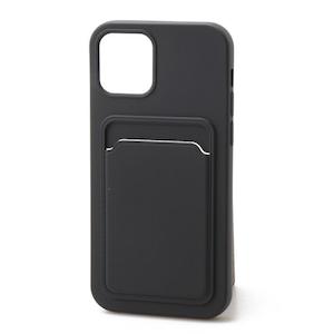 Mobile Phone Cases: Silicone TPU Card Slot Case Black - For iPhone 11