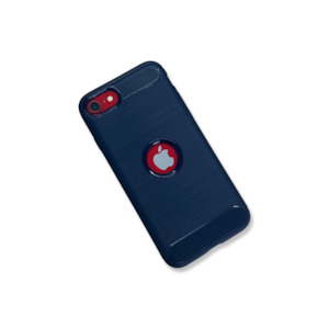 Iphone Se2 Se3: Carbon Fibre Soft TPU Brushed Texture Mobile Phone Case for iPhone SE2 / SE3 - Blue