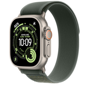 Apple Watch Ultra 1 49MM Titanium GPS + Cellular Green Trail Loop - Excellent Pre-owned