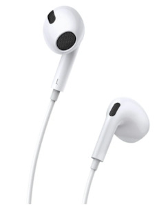 Headsets: Baseus Encok 3.5mm Lateral In-Ear Wired Earphone H17 White