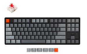 Keyboard: Keychron K8-B1, 80% TKL Layout 87 Keys, Red Switch, RGB, Gateron G Pro, Mechanical Wireless Keyboard