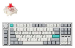Keychron KEYC-L3-X1, 80% layout, Gateron Jupiter Red Switch, Space Silver, QMK/V&hellip;