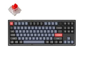 Keychron V3-C1, 80% TKL Layout 87 Keys, Red Switch, RGB, Frosted Black Frame, Ho&hellip;