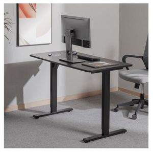 New: Bracom Affordable Compact Electric Single-Motor Sit-Stand Desk - Black