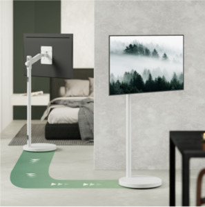 Bracom Fully-Adjustable, Mobile TV Display Mech Spring Floor Stand (Max. VESA: 2&hellip;