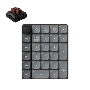 Input Devices: Keychron K0 Max QMK Wireless RGB Backlight Hot-Swap Keychron Milk POM Switch Brown Number Pad