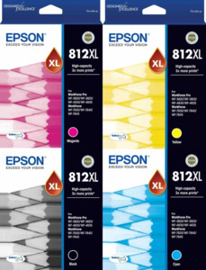 812XL Epson High Capacity Ink Cartridge Set of 4