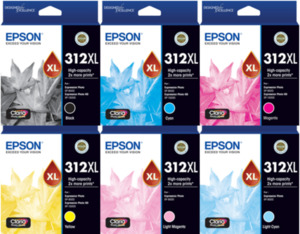 Epson Inkjet Cartridges: 312XL Epson High Capacity Bundle of 6