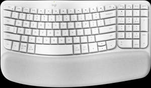 Ergonomic Keyboards: Logitech K380 Wave Keys Wireless Ergonomic Keyboard - White