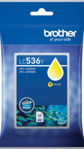 Inkjet Cartridges 1: LC536Y Brother Yellow Ink Cartridge