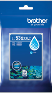 LC536XXLC Brother Super Hi Yield Cyan Ink Cartridge
