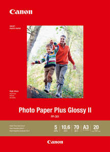 A3 Photo Paper: A3 265gsm Canon Photo Paper Plus Glossy II 20 sheets