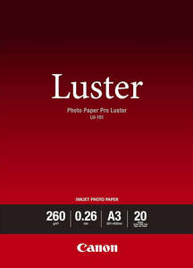 A3 260gsm Canon Photo Paper Pro Luster 20 sheets