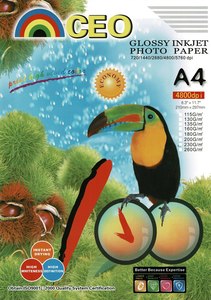 A4 Photo Paper: A4 230gsm Glossy Photo Paper 20 Sheets