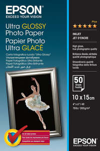 A4 Photo Paper: 4x6 300gsm Epson Ultra Glossy Photo Paper 50 sheets