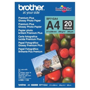 A4 260gsm Brother BP71GA4 Premium Glossy Photo Paper 20 sheets