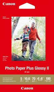 A4 Photo Paper: 4x6 265gsm Canon Photo Paper Plus Glossy II 100 sheets