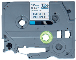 Brother P Touch Labels Tze 6 9 12mm: TZe-MQF31 Compatible 12mm x 8m Black on Pastel Purple Adhesive Laminated Tape for Brother