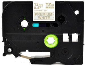 TZe-PR234 Compatible 12mm x 8m Gold on Premium White Adhesive Laminated Tape for Brother