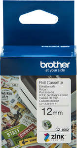 Brother Cz Tape: CZ1002 Brother 12mm Printable Roll Cassette