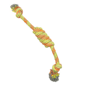 Tug Of War Dog Toys: Tug Rope Dog Toy - Orange / Yellow