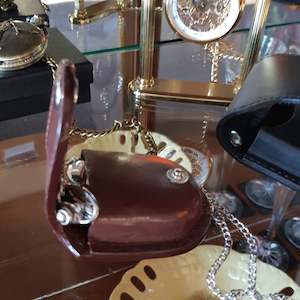 pocket watch: Pocket Watch Pouch- Brown