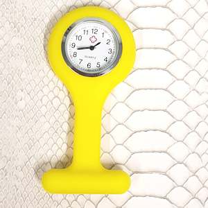 Pocket Watches: Nurse Watch Silicon  Yellow