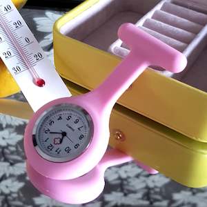 Pocket Watches: Nurse Watch Silicon Pink