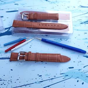 Everyday Leather Watch Straps Brown Croc BRC