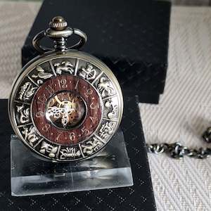 Pocket Watches Mechanical Watches: Pocket Watch Mechanical with Zodiac signs TW124