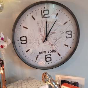 Clocks Wall Designer Style: Clock Wall New York design metal 600mm