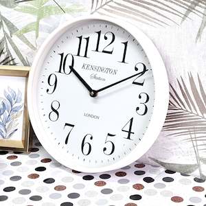 Clock Wall White analog easy read TC15