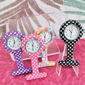 Pocket Watches: Nurse Watch Silicon Circles/spots TN4