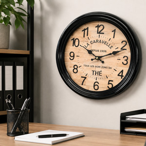 Clocks Wall Designer Style: Clock Metal Vintage 300mm