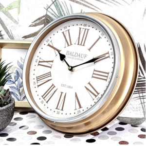 Clock Metal Gold Tone300mm