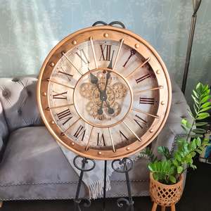 Clocks Wall Designer Style: Clock Metal Lattice Wall Motion 600mm TC69