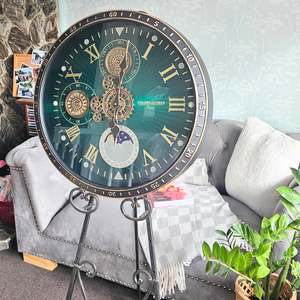 Clocks Wall Designer Style: Clock Metal Wall Motion Emerald Green600mm TC66