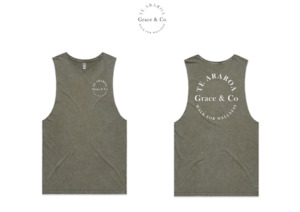 Grace n Co - Mens Stone Wash Tank Singlet