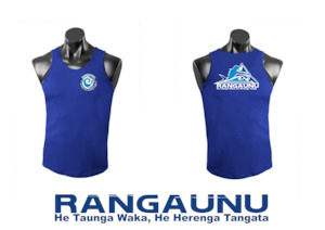 Rangaunu Waka Ama Wahine Singlet in Royal Blue