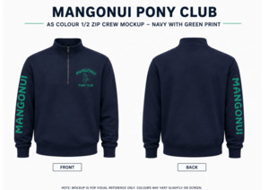 MANGONUI PONY CLUB 1/2 Zip Crewneck