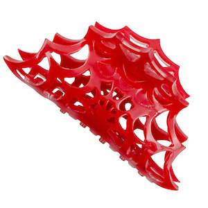 Accessories: Spiderweb Hair Claw Red