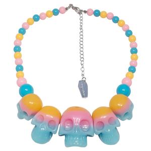 Accessories: Skull Necklace Rainbow