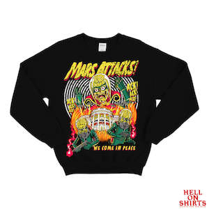 Crew Necks: Mars Attacks Ack Invasion Crew Neck