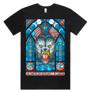 Stained Glass: American Werewolf Stained Glass Tee