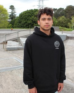 Products: Te Kaiārahi Relaxed Hoodie - Mens - Black Te Kaiarahi