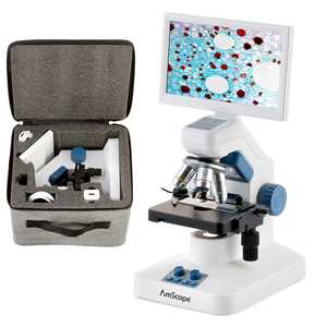 Brands: Amscope Full HD 7" Digital Compound Microscope w/ Mechanical Stage (DM300HD-EUL-3PL)