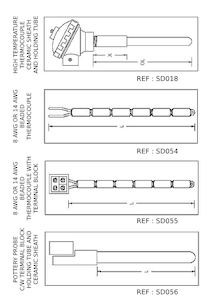 High Temperature Ceramic Probe K/R type