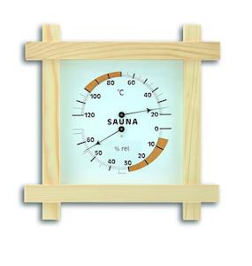 TFA Sauna Thermo-Hygrometer with wooden frame