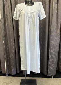 Cotton Short Sleeve Smocked Nightie - Temptations Lingerie & Swimwear